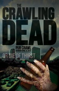 Orlando Pub Crawl, Walking Dead, Creative Print Design, Poster Design, Advertising