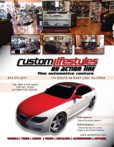 Custom Lifestyles Action Tire Print Design, Magazine, Advertising