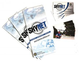 Sky Net Aerial Media Brochure Design, Business Card, Branding, Logo Design