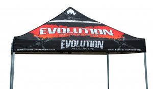 Evolution Helicopters Event Marketing, Pop Up Tent Design