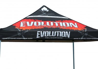 Evolution Helicopters Promotional Tent Design
