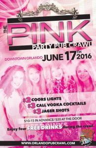 Orlando Pub Crawl Print Advertising, Poster Design